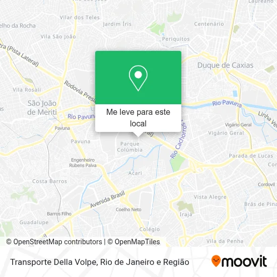 Transporte Della Volpe mapa