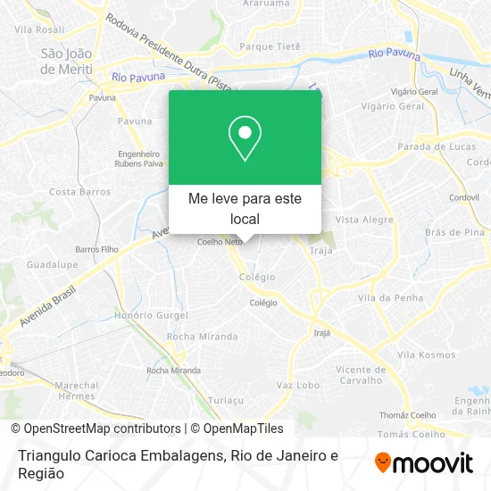 Triangulo Carioca Embalagens mapa