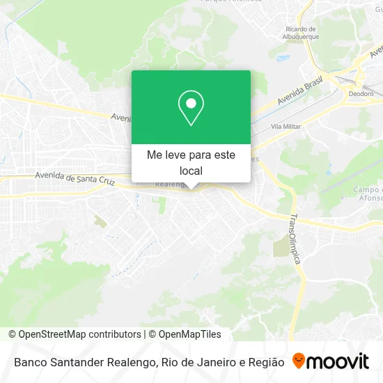 Banco Santander Realengo mapa
