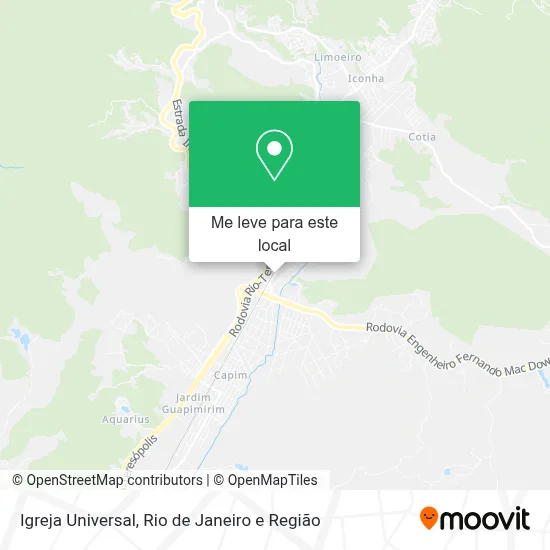 Igreja Universal mapa