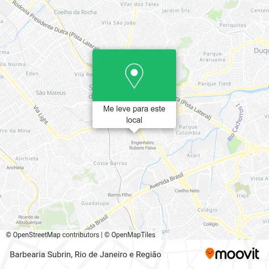 Barbearia Subrin mapa