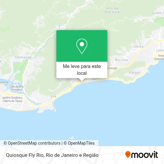 Quiosque Fly Rio mapa