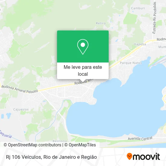 Rj 106 Veículos mapa