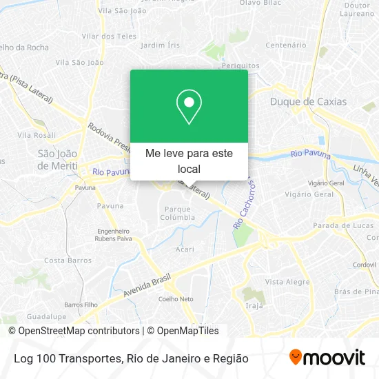 Log 100 Transportes mapa