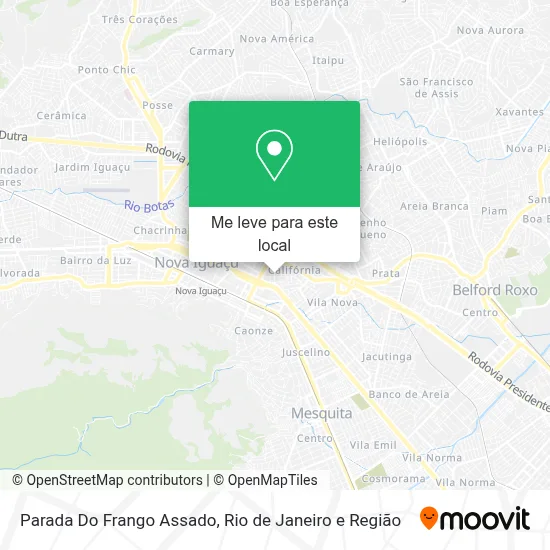 Parada Do Frango Assado mapa