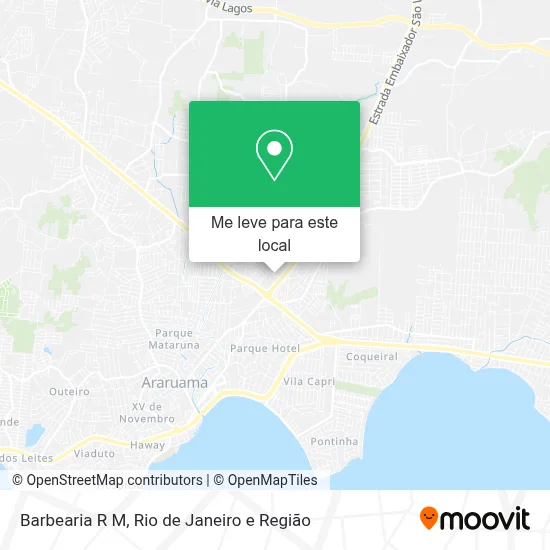 Barbearia R M mapa