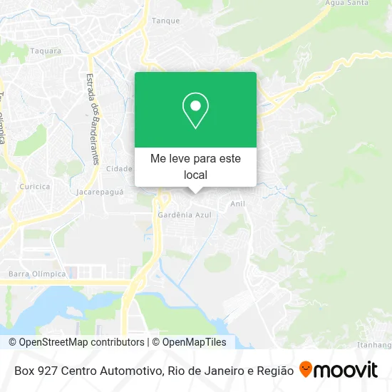Box 927 Centro Automotivo mapa