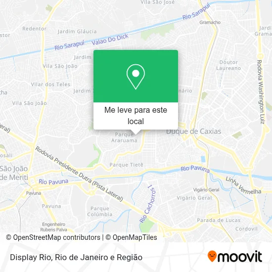 Display Rio mapa