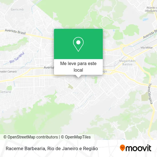 Raceme Barbearia mapa
