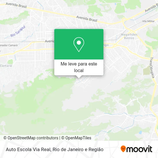 Auto Escola Via Real mapa
