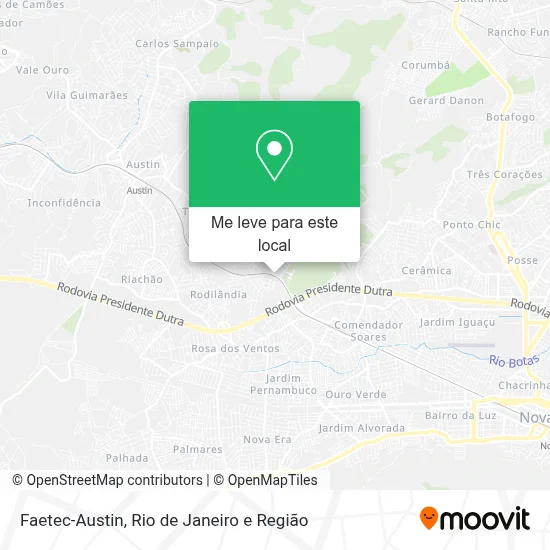 Faetec-Austin mapa