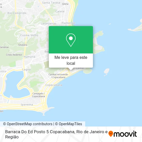 Barraca Do Ed Posto 5 Copacabana mapa