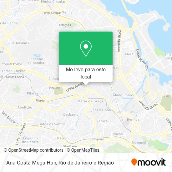Ana Costa Mega Hair mapa