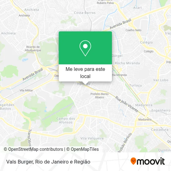 Vals Burger mapa