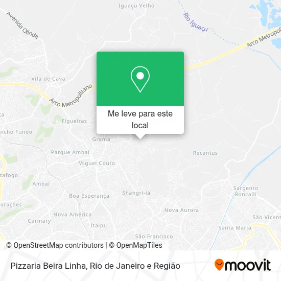 Pizzaria Beira Linha mapa