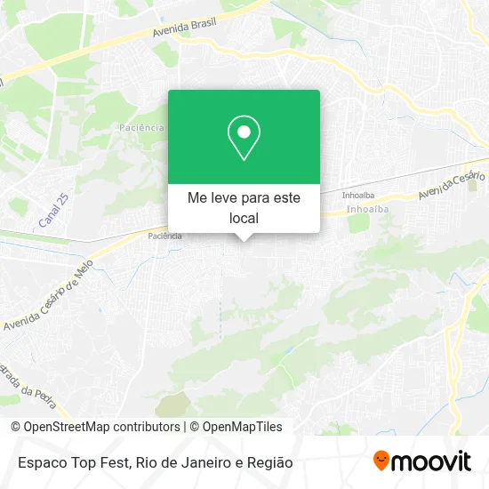 Espaco Top Fest mapa