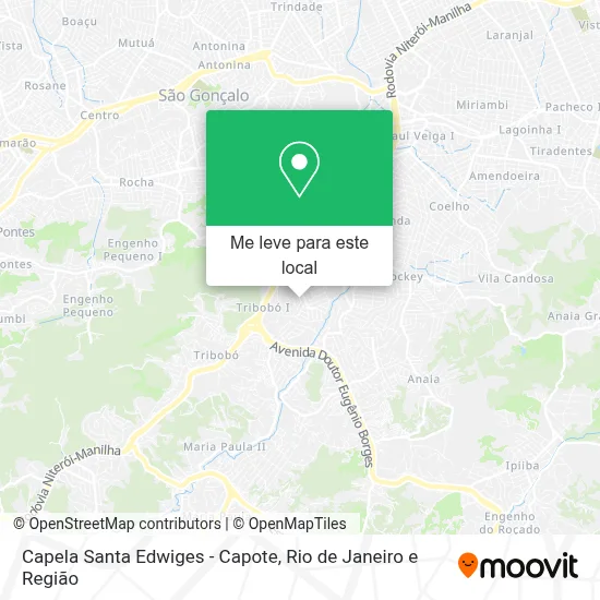 Capela Santa Edwiges - Capote mapa