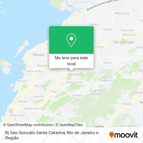 Rj Sao Goncalo Santa Catarina mapa