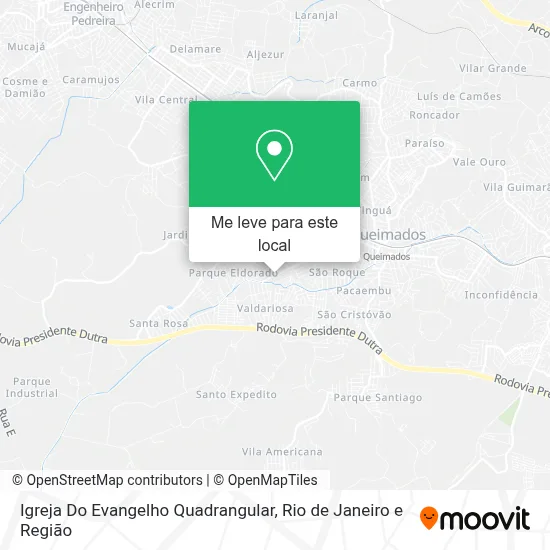 Igreja Do Evangelho Quadrangular mapa