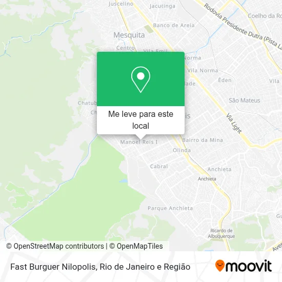 Fast Burguer Nilopolis mapa