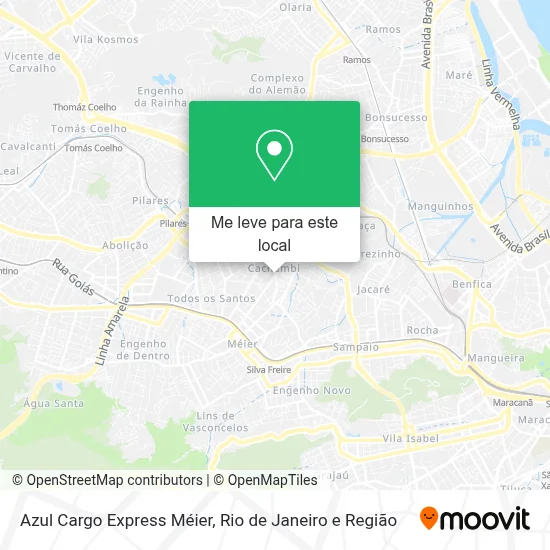 Azul Cargo Express Méier mapa