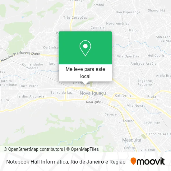 Notebook Hall Informática mapa
