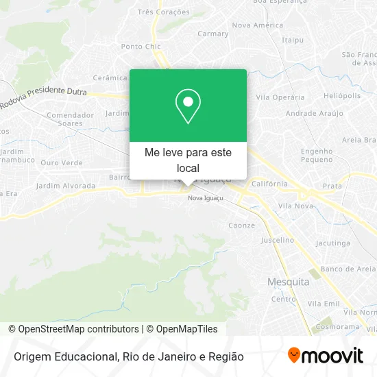 Origem Educacional mapa