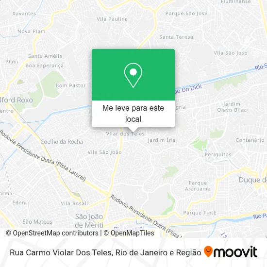Rua Carmo Violar Dos Teles mapa