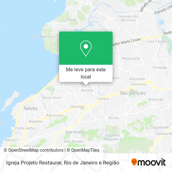 Igreja Projeto Restaurar mapa
