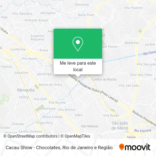 Cacau Show - Chocolates mapa
