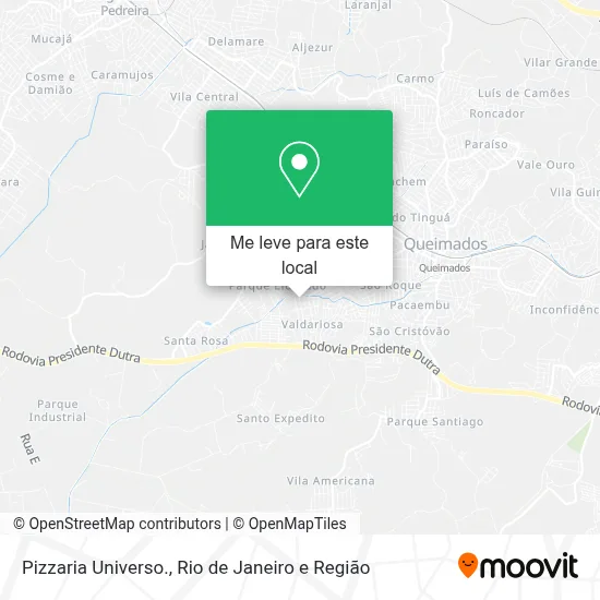 Pizzaria Universo. mapa