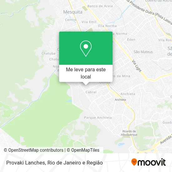 Provaki Lanches mapa