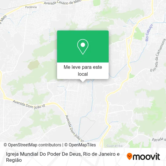 Igreja Mundial Do Poder De Deus mapa