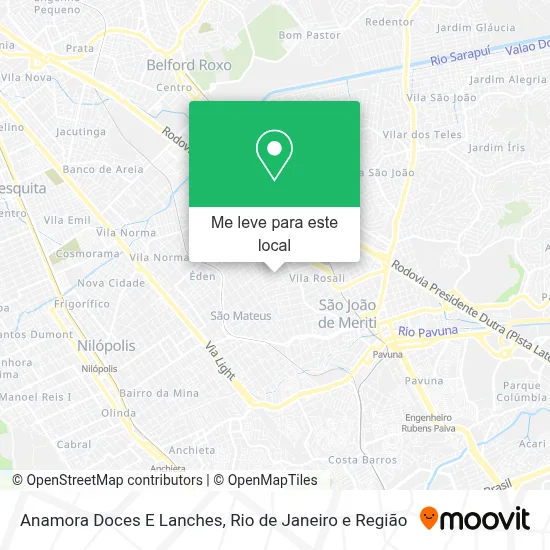Anamora Doces E Lanches mapa