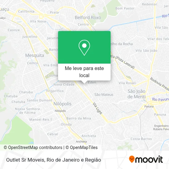 Outlet Sr Moveis mapa