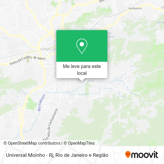 Universal Moinho - Rj mapa