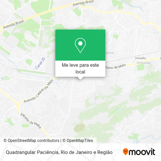 Quadrangular Paciência mapa