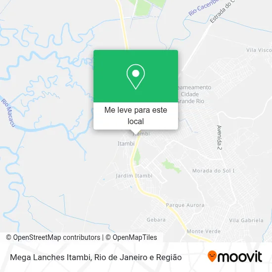 Mega Lanches Itambi mapa