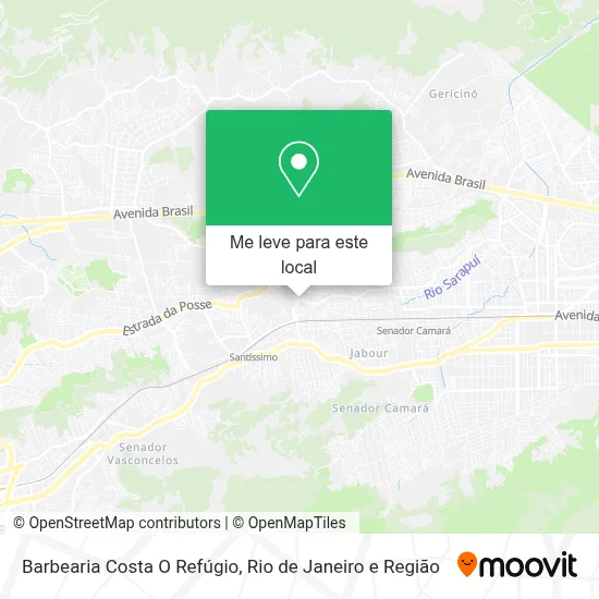 Barbearia Costa O Refúgio mapa