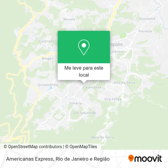Americanas Express mapa