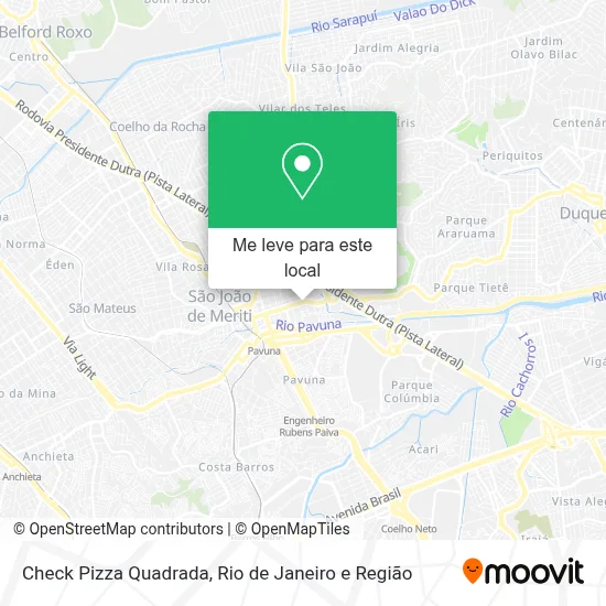 Check Pizza Quadrada mapa