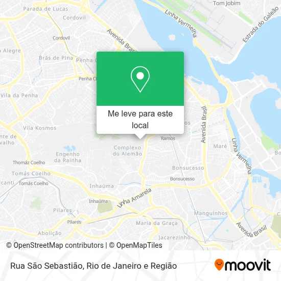 Rua São Sebastião mapa