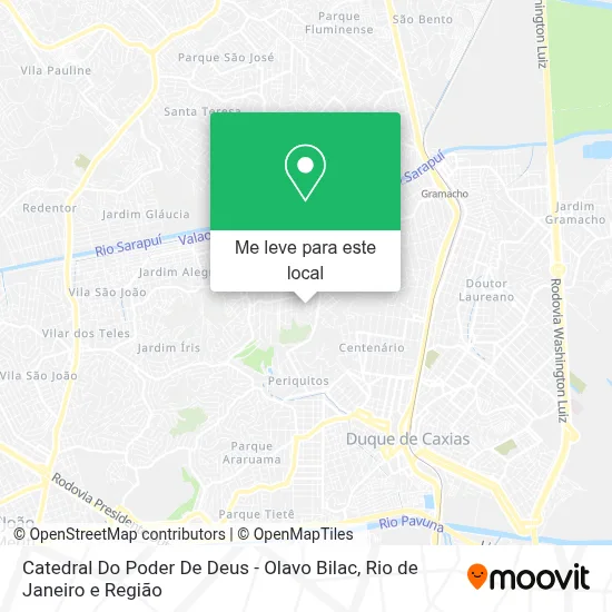 Catedral Do Poder De Deus - Olavo Bilac mapa
