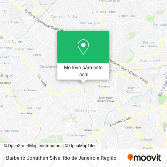 Barbeiro Jonathan Silva mapa