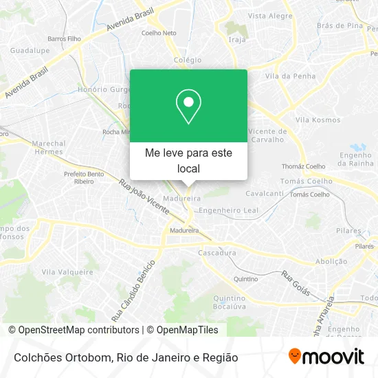 Colchões Ortobom mapa