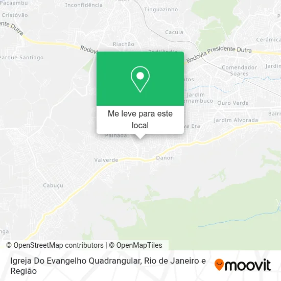 Igreja Do Evangelho Quadrangular mapa