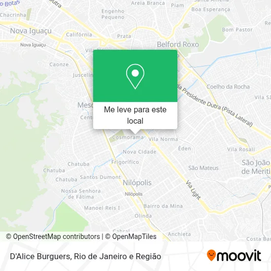 D'Alice Burguers mapa