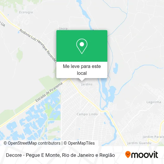Decore - Pegue E Monte mapa