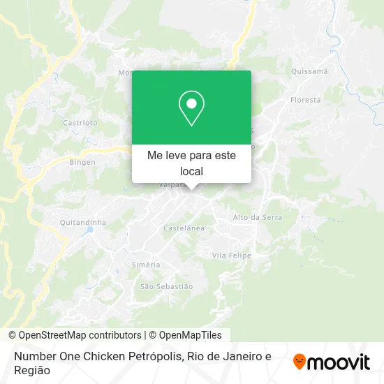 Number One Chicken Petrópolis mapa