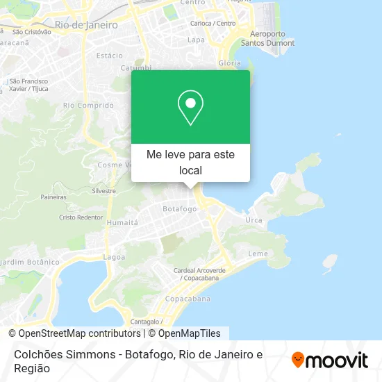 Colchões Simmons - Botafogo mapa